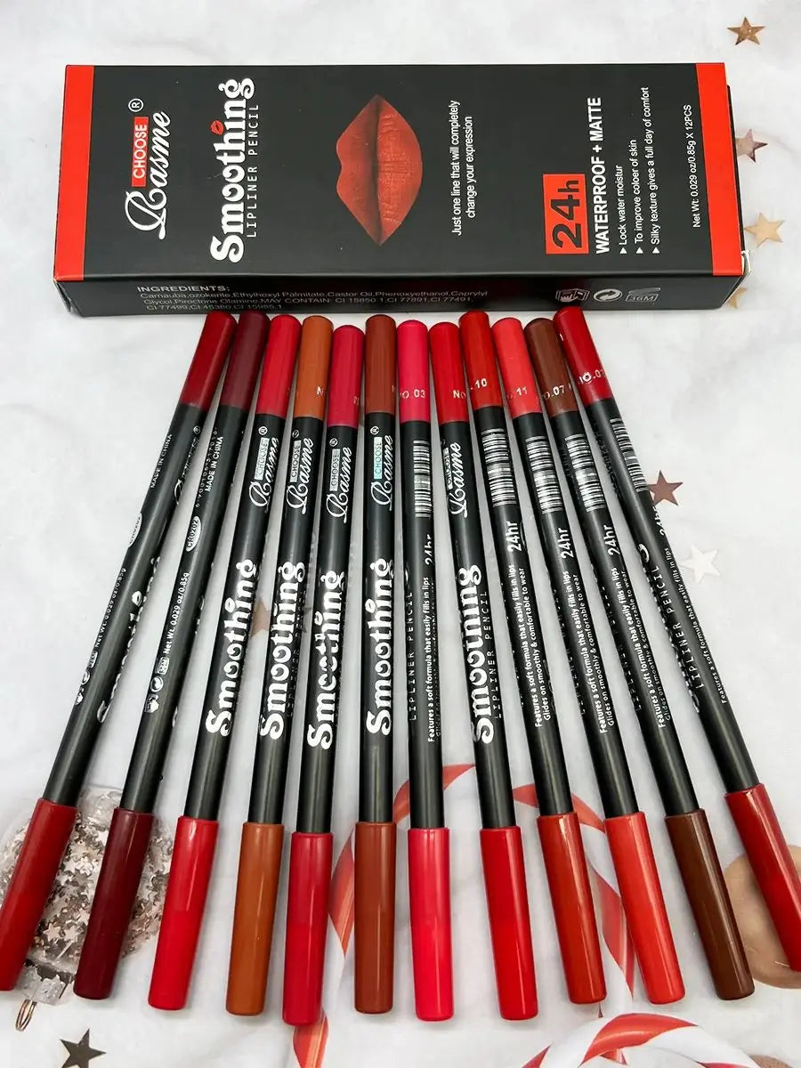 12pcs Long-Lasting Lipstick Set with Lip Liner & Matte Gloss – BeautyByOla