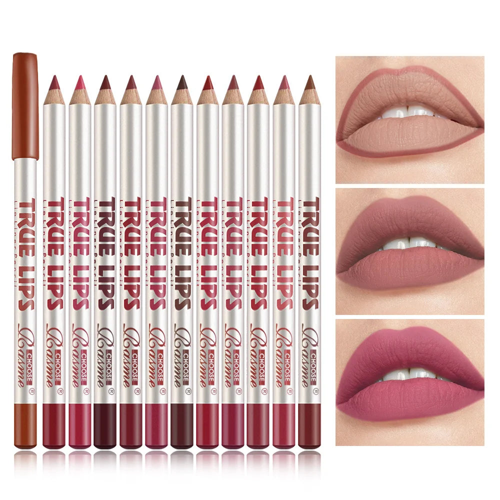 12pcs Long-Lasting Lipstick Set with Lip Liner & Matte Gloss – BeautyByOla