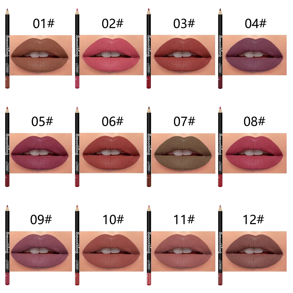 12pcs Long-Lasting Lipstick Set with Lip Liner & Matte Gloss – BeautyByOla