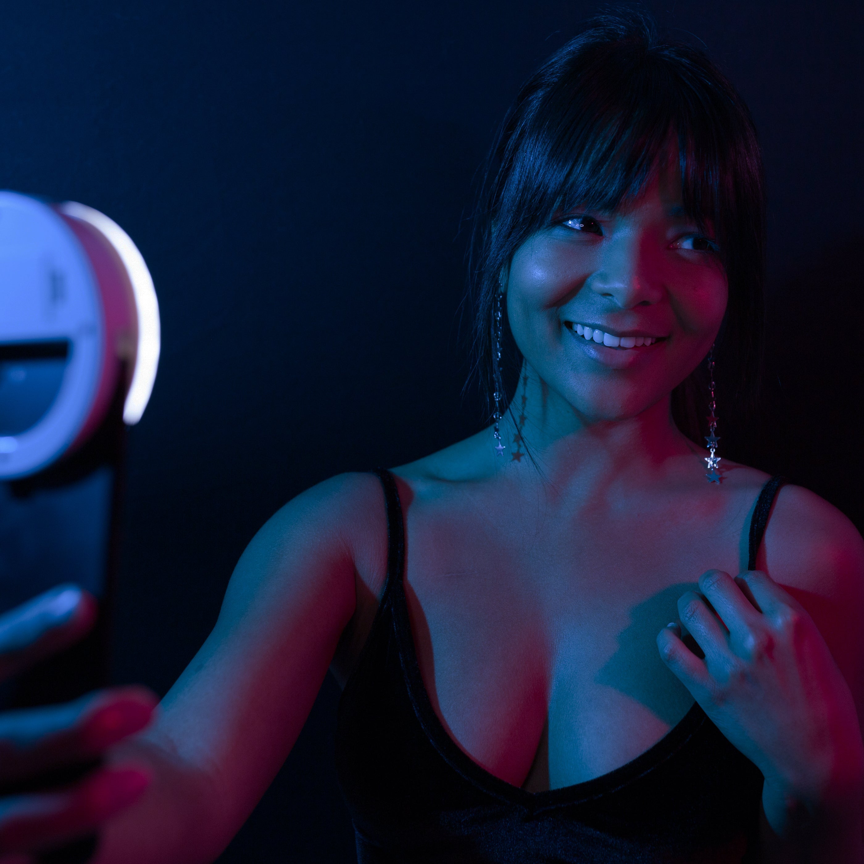 Limited Edition 1.25" "Paradise After Dark" Flat Iron (with Selfie Ring Included)-3