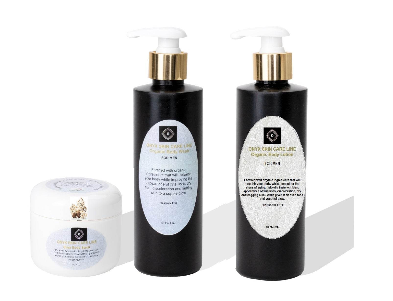 ORGANIC THREE STEP BODY CARE SYSTEM - Fragrance Free - For Men-0