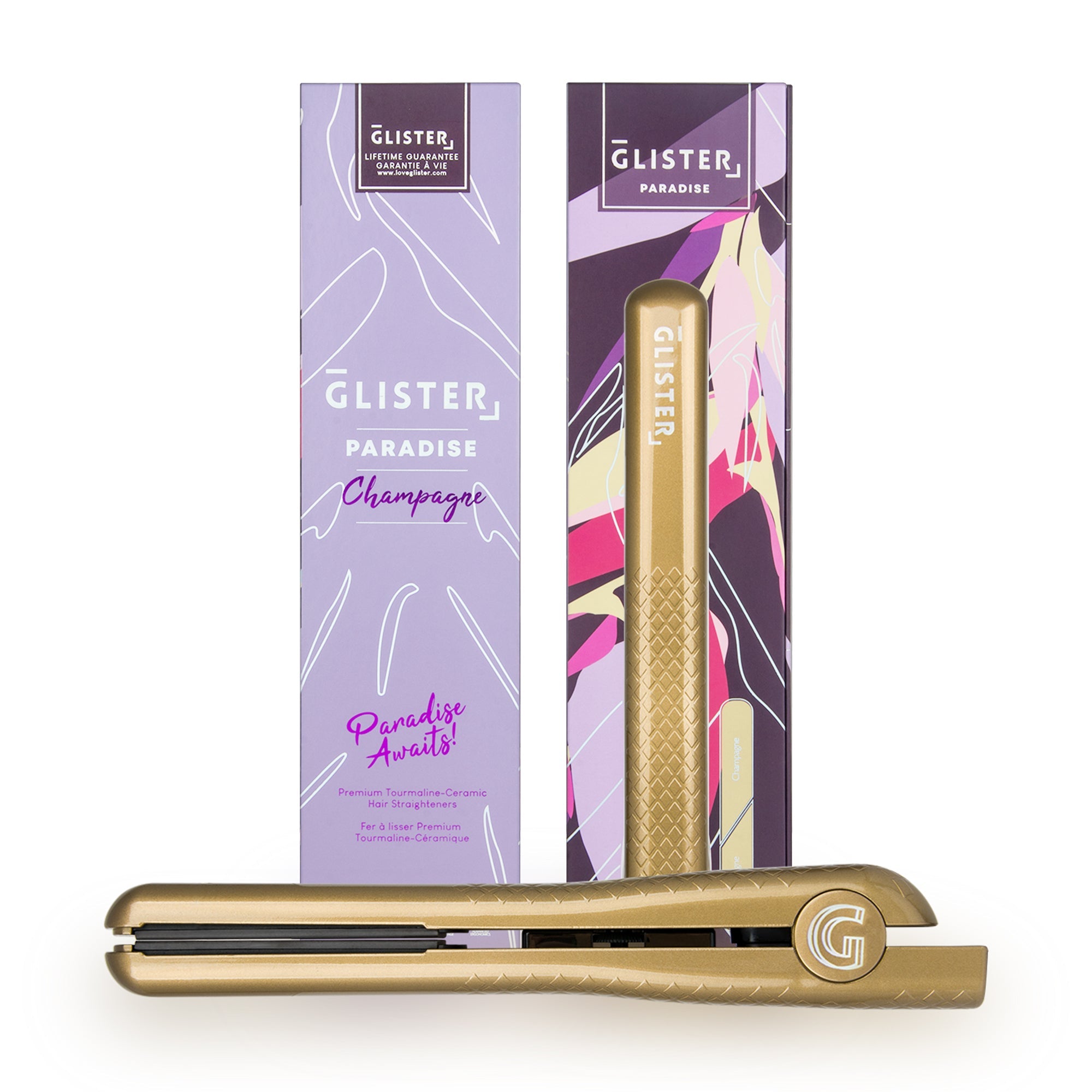 Paradise 1.25" Flat Iron with Tourmaline Gemstone Infusion-7