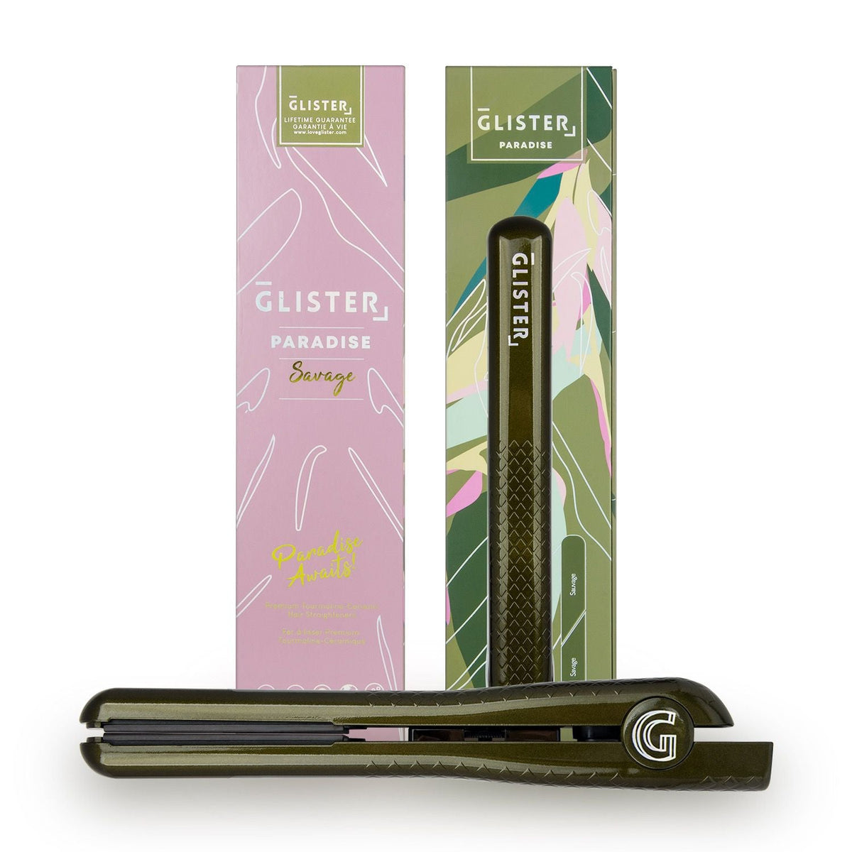 Paradise 1.25" Flat Iron with Tourmaline Gemstone Infusion-0