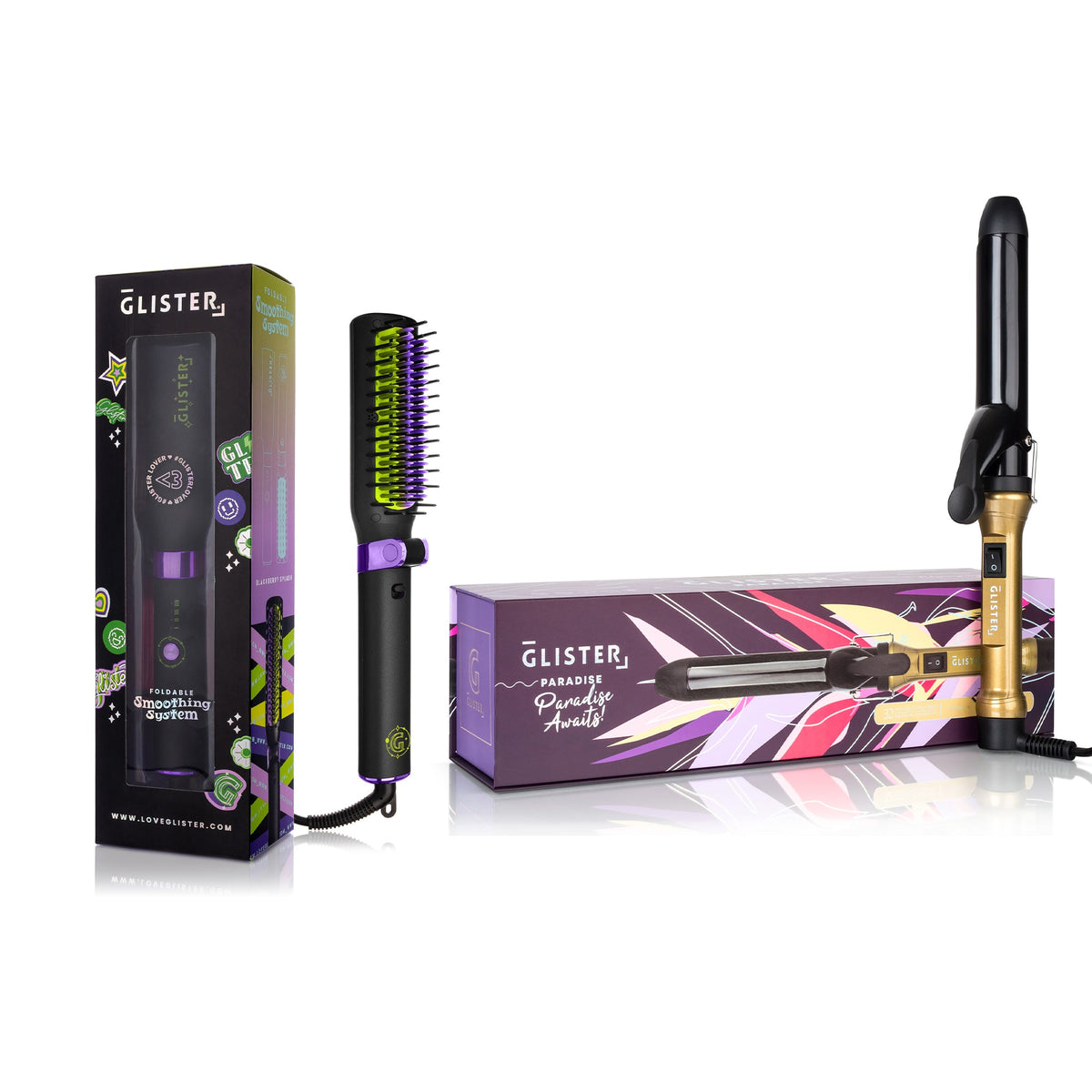 "Bye Bye Frizz!" 2pc Hot Brush & Curler Set-0