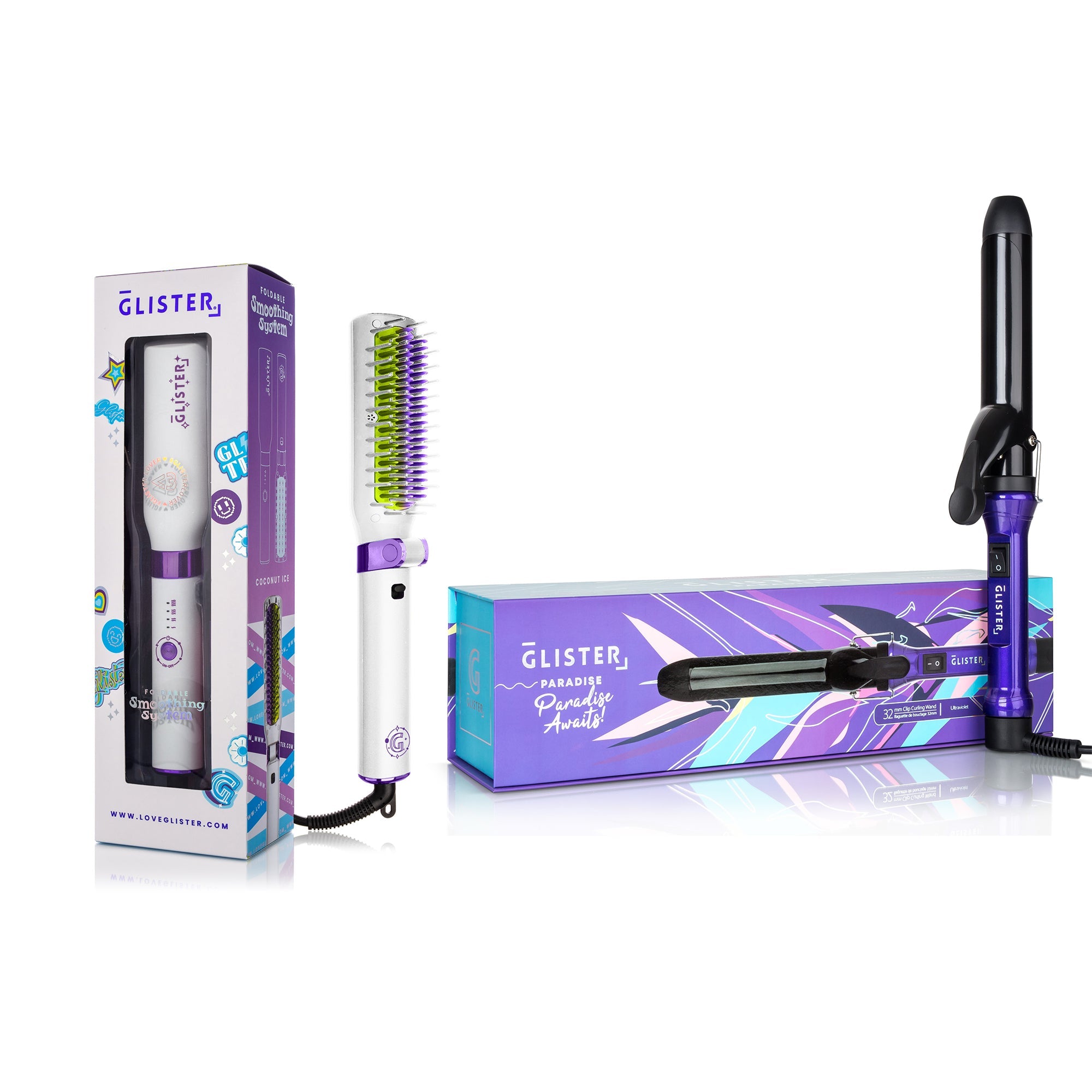 "Bye Bye Frizz!" 2pc Hot Brush & Curler Set-4