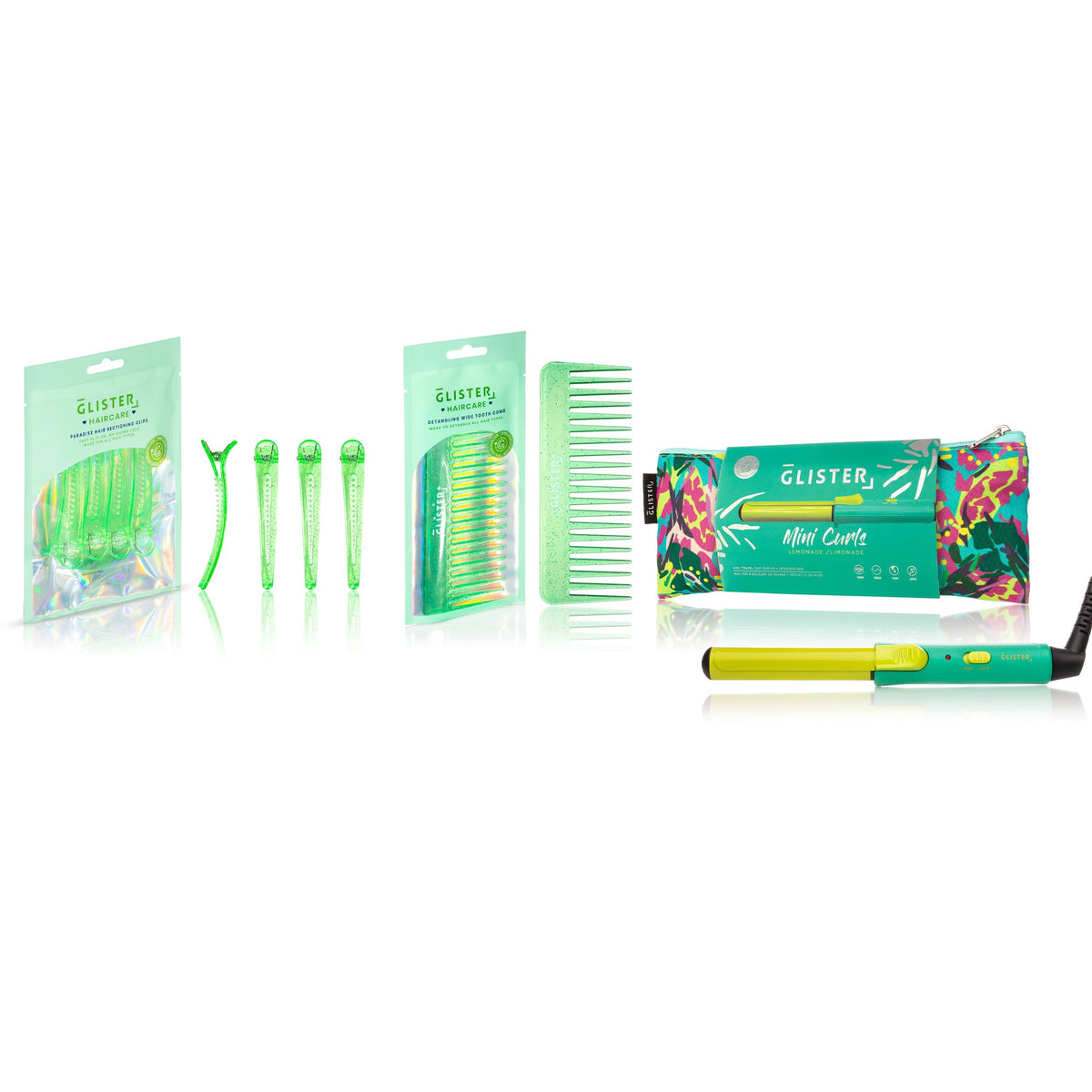 7 PC Complete Travel curl set (Green)-0