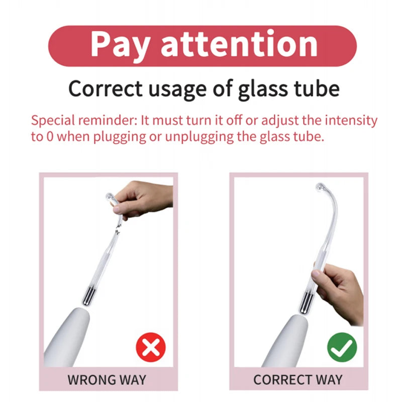 6-in-1 High-Frequency Facial Machine Electrotherapy Wand – BeautyByOla