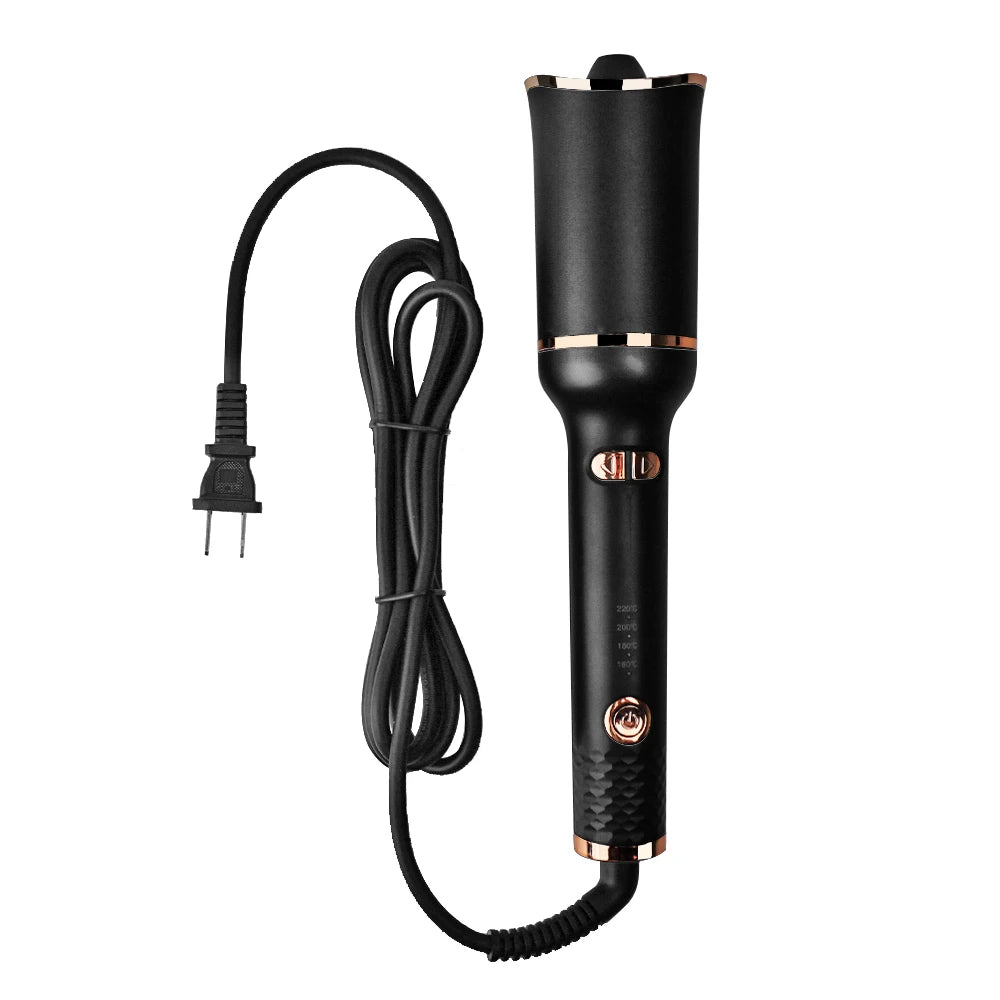BeautyByOla – Automatic Hair Curling Iron, Ceramic Ionic Auto Rotating Hair Curler Wand Professional