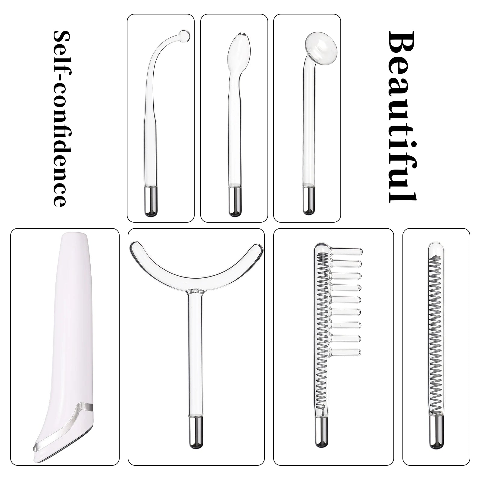 6-in-1 High-Frequency Facial Machine Electrotherapy Wand – BeautyByOla