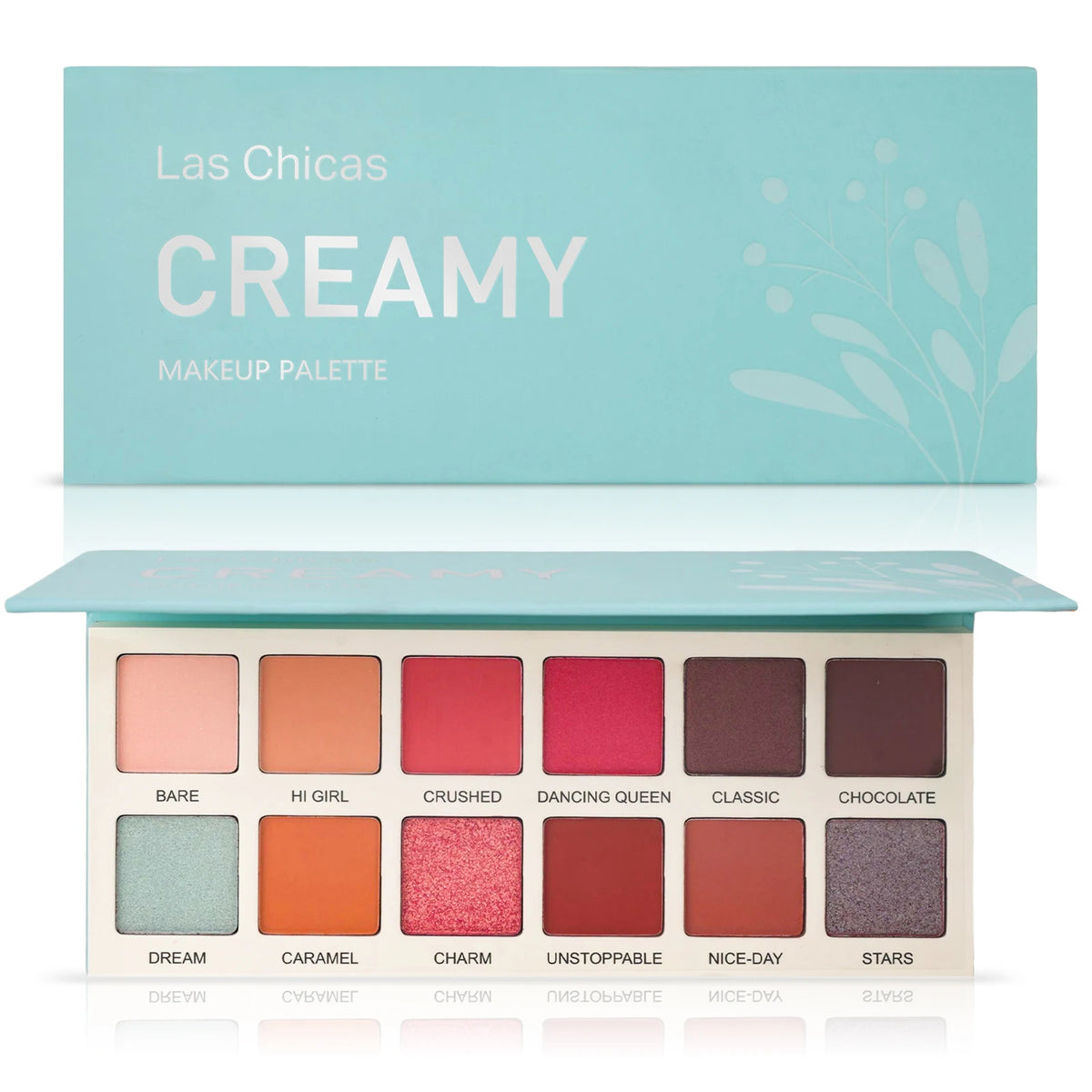 BeautyByOla – Las Chicas 12-Color Eyeshadow Palette, High Pigment, Silky Smooth, Vegan & Cruelty-Free