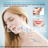 BeautyByOla – Electric Razor 2-in-1 for Women, Bikini & Face Trimmer, Hair Removal for Legs, Underarms & Body, IPX7 Waterproof