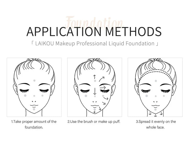 LAIKOU Liquid Foundation Moisturizing Long-Lasting 30ml – BeautyByOla