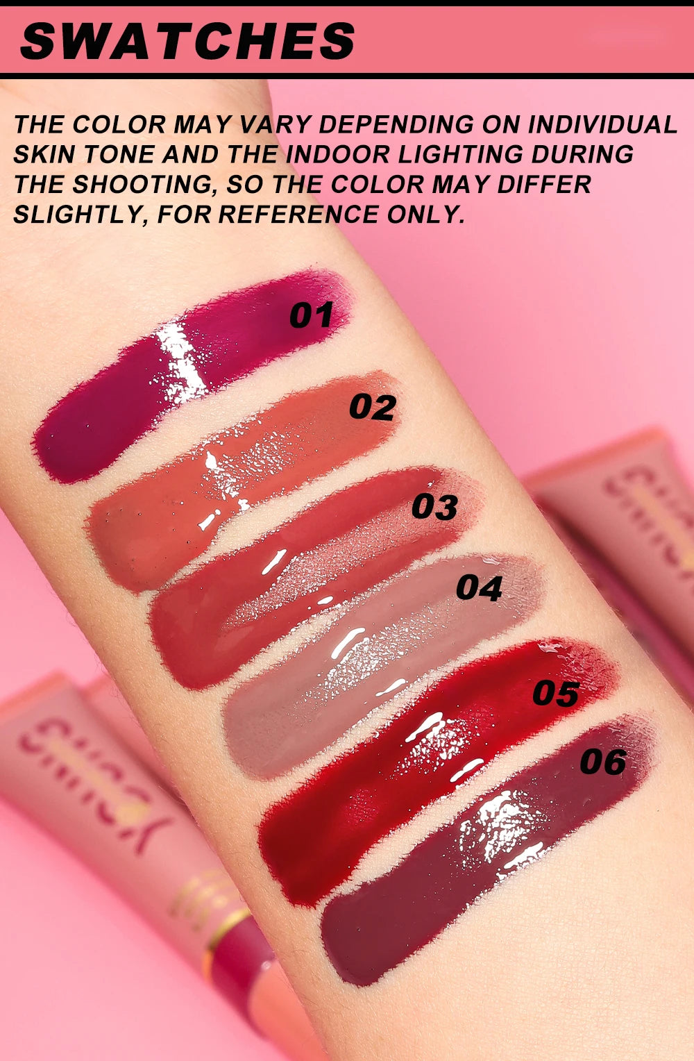YOUNG VISION 6-Color Liquid Brightening Lip Gloss Moisturizing – BeautyByOla