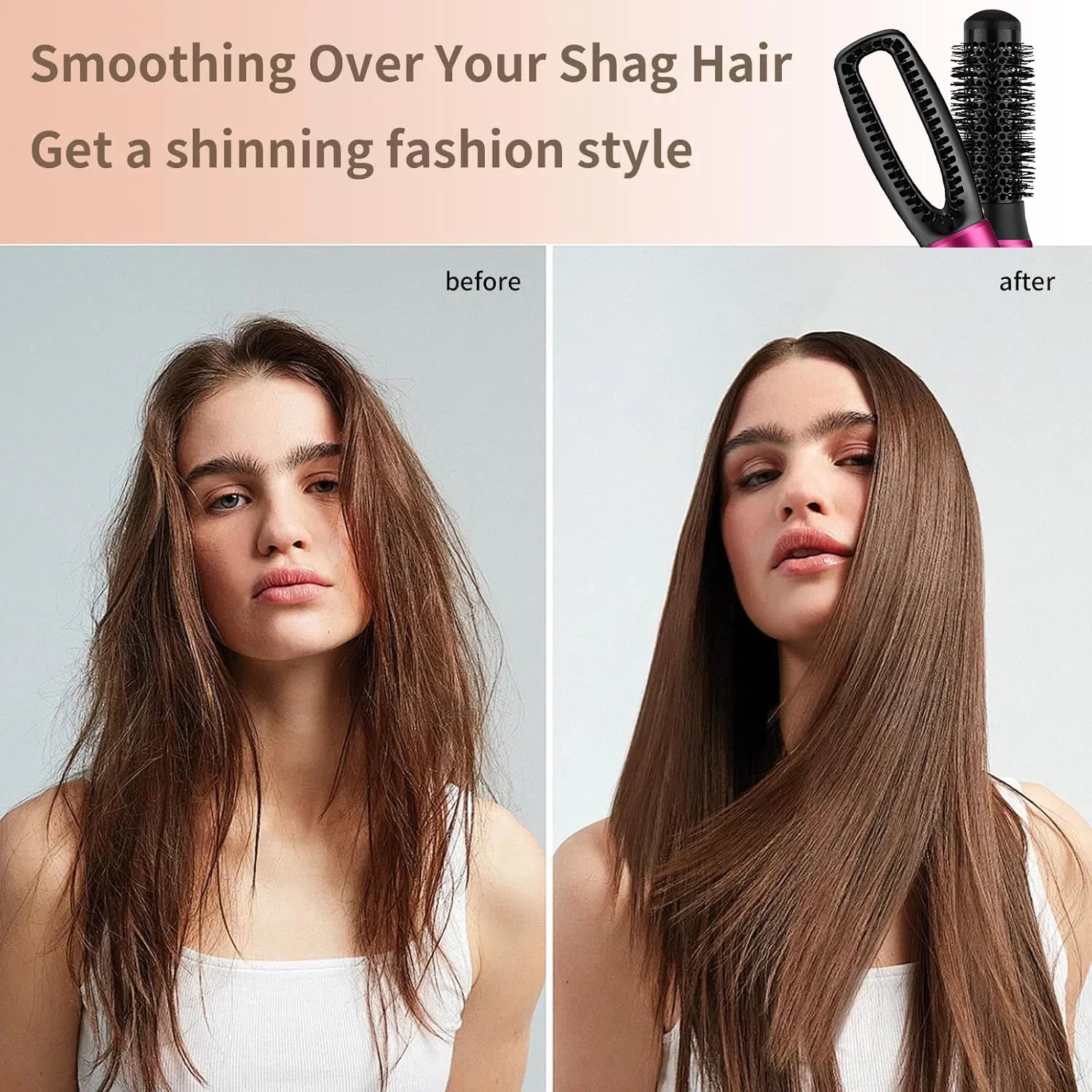 BeautyByOla – 5-in-1 Hair Dryer & Styling Set, Multi-Function Hair Straightener, Curling Iron & Hot Air Brush