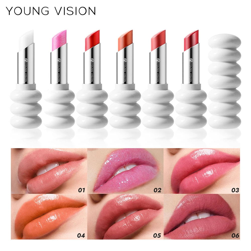 YOUNG VISION 6-Color Shimmer Moisturizing Lipstick Long-Lasting – BeautyByOla