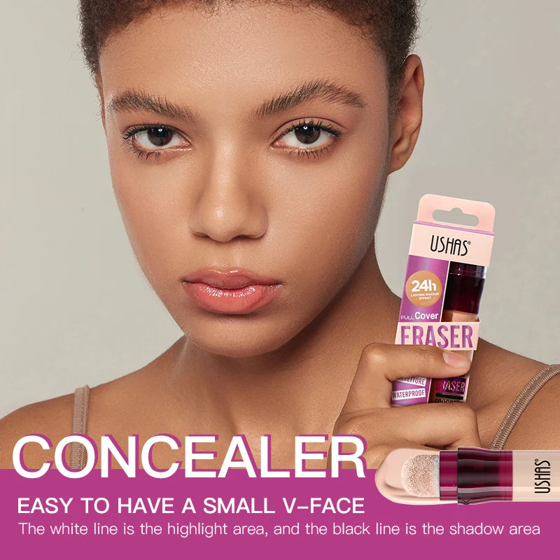 USHAS 12-Color Liquid Concealer with Rotating Sponge Head – BeautyByOla