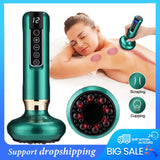 BeautyByOla – Intelligent Cupping Massager, 12/6 Levels Negative Pressure with Infrared Heating & Wireless Scraping Therapy Device