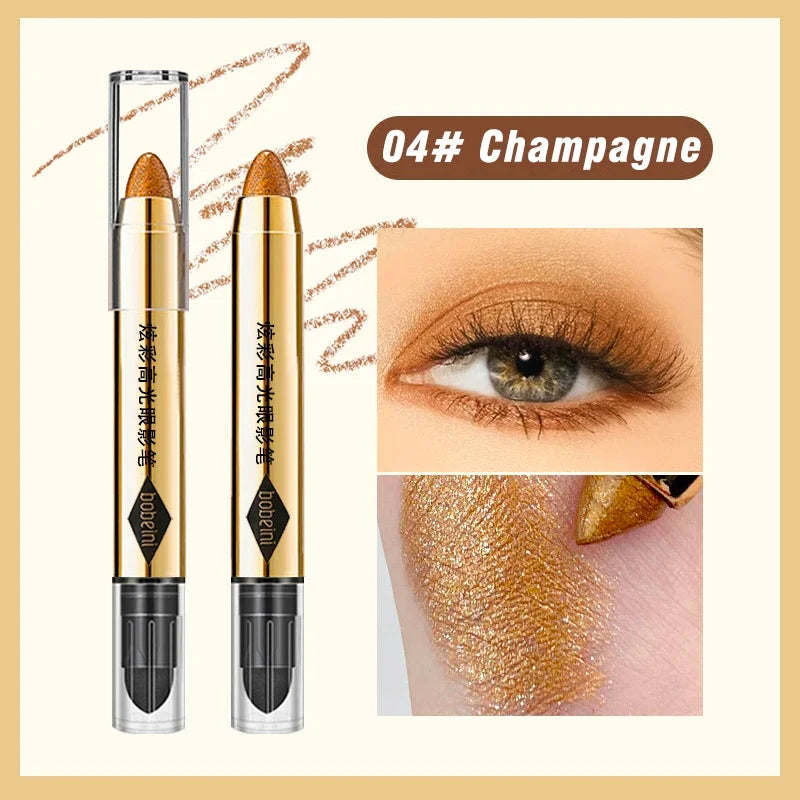 6-Color Double-Ended Eyeshadow Stick Matte & Glitter – BeautyByOla