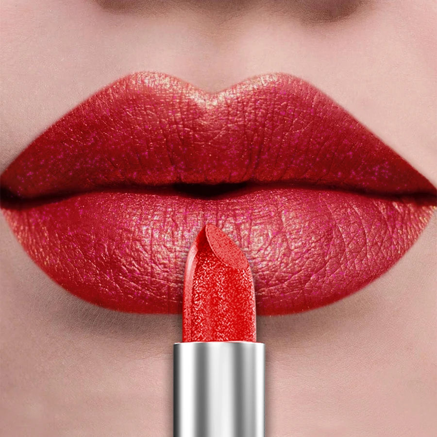 21-Color Glitter Metallic Lipstick Bold Long-Lasting – BeautyByOla