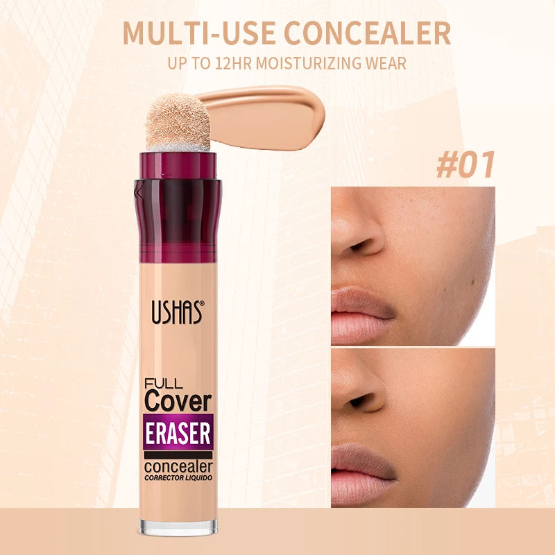 USHAS 12-Color Liquid Concealer with Rotating Sponge Head – BeautyByOla