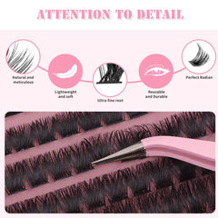 MJ 640pcs Individual Eyelash Extensions Clusters DIY – BeautyByOla