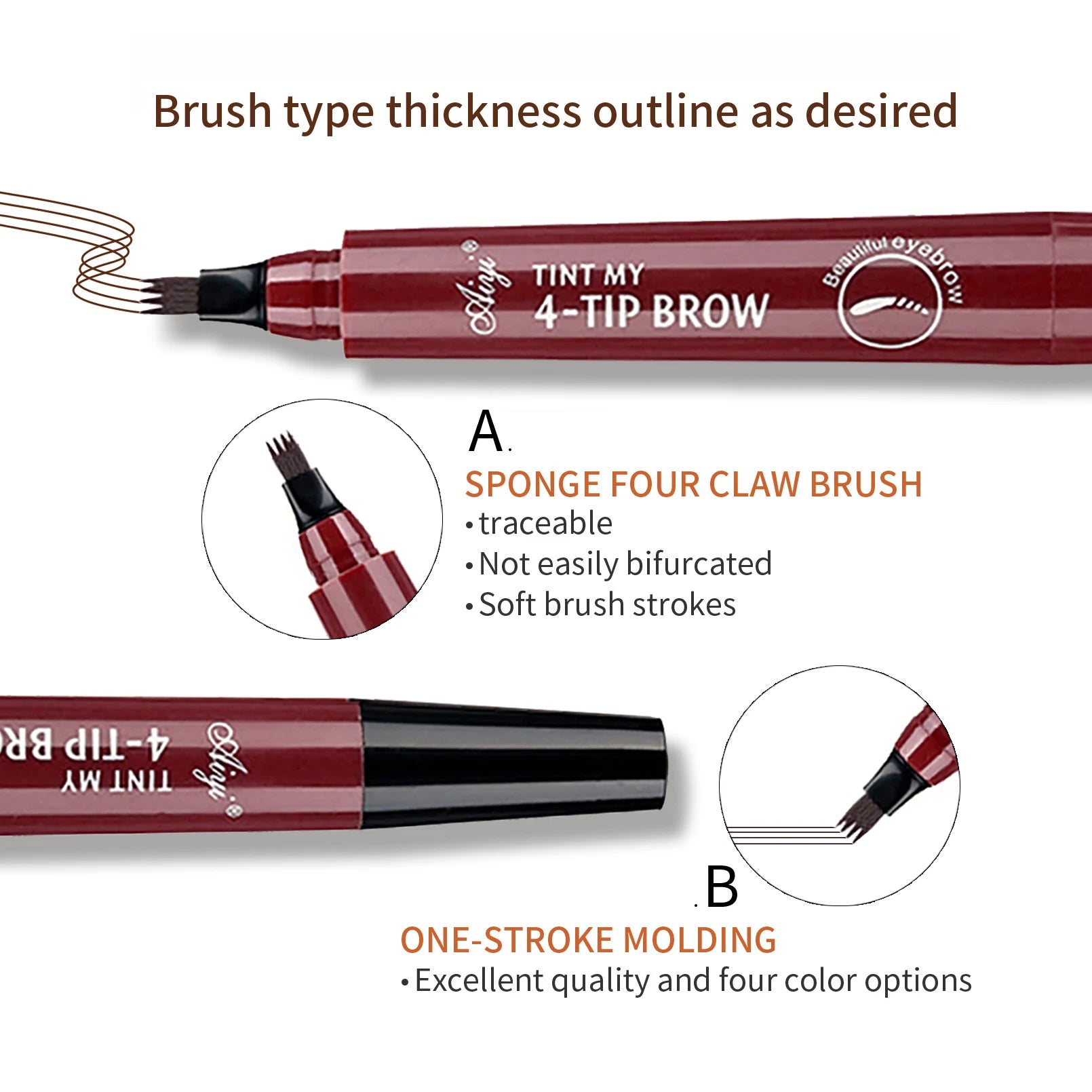 Four-Pronged Long-Lasting Waterproof Eyebrow Pencil – BeautyByOla