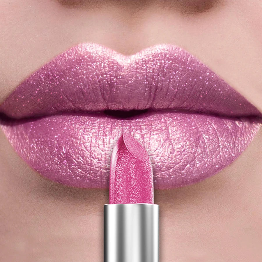 21-Color Glitter Metallic Lipstick Bold Long-Lasting – BeautyByOla