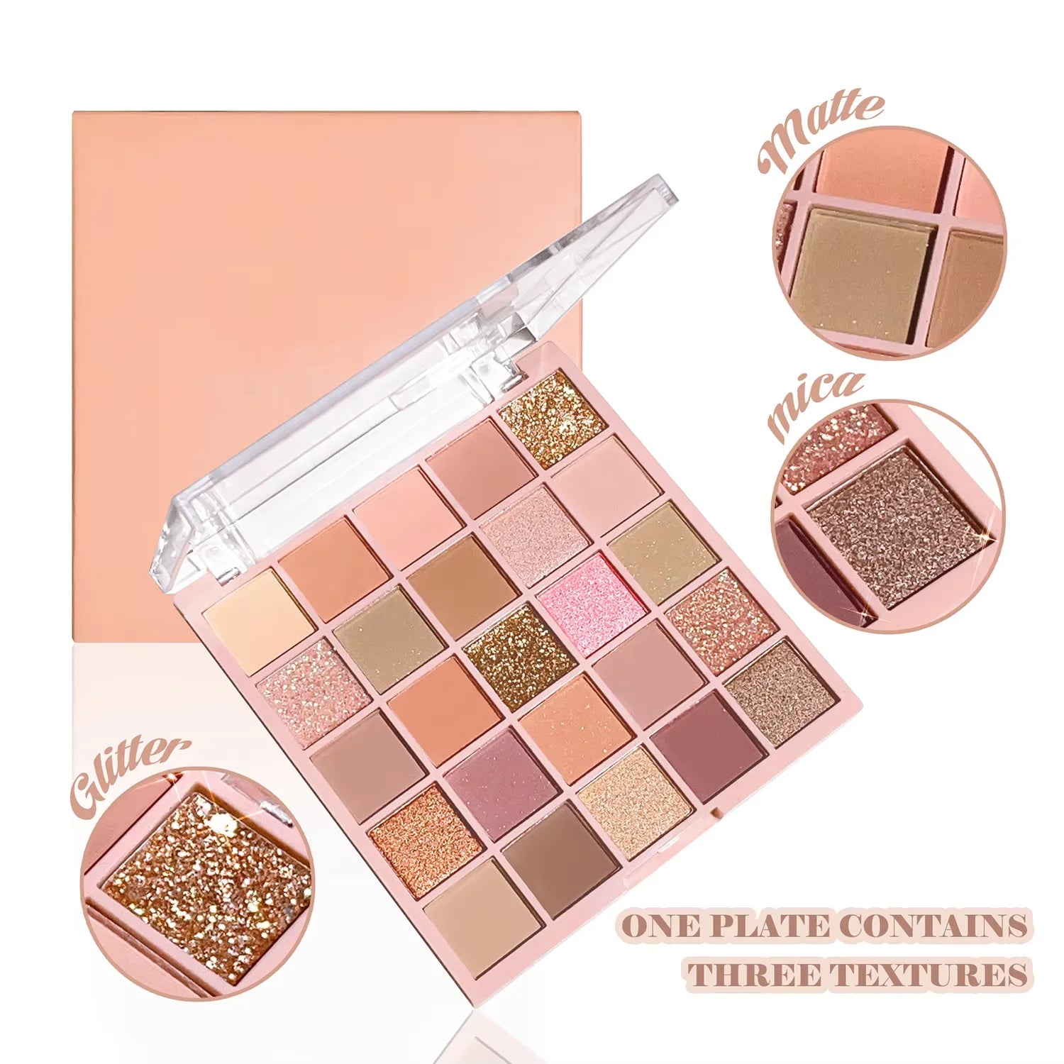 25-Color Eyeshadow Palette Sparkling Powder Pearl Orange Brown – BeautyByOla