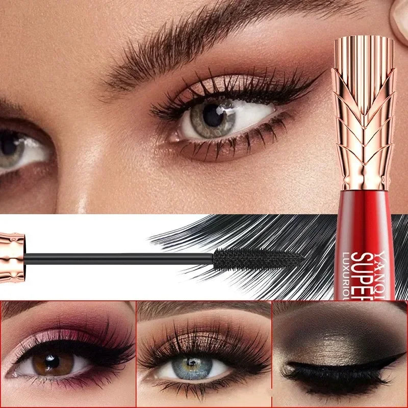 5D Waterproof Mascara Lengthening Black Fiber Eyelashes – BeautyByOla