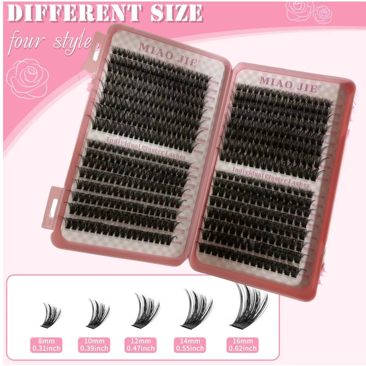 MJ 640pcs Individual Eyelash Extensions Clusters DIY – BeautyByOla