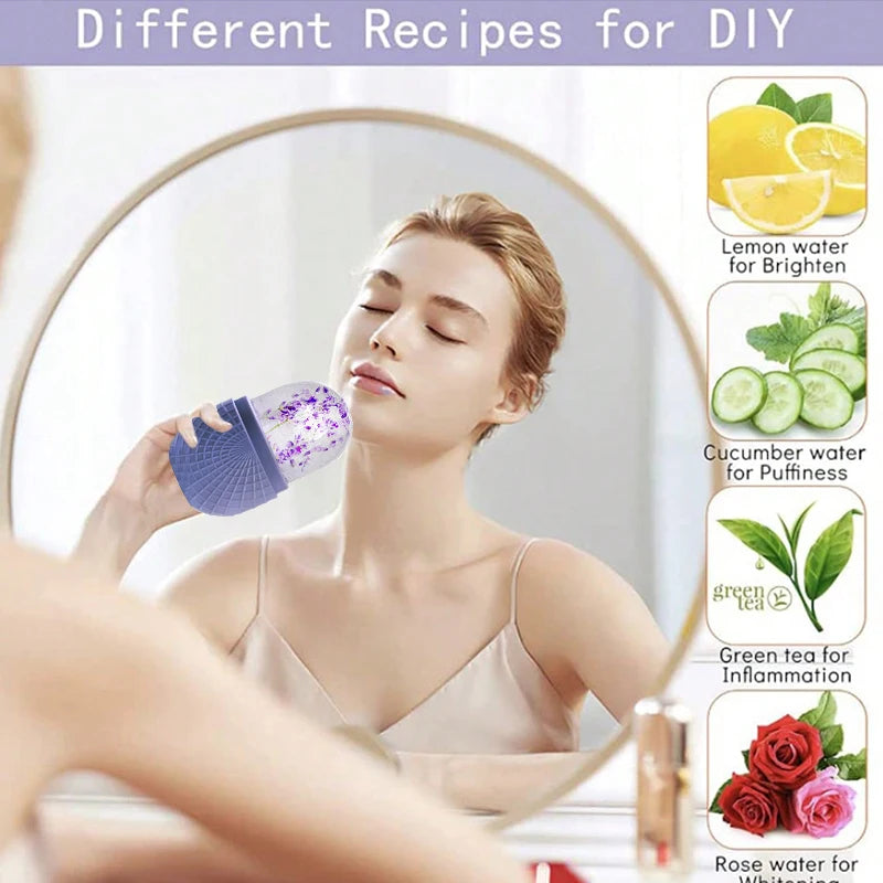 Ice Roller for Face & Eyes Silicone Cooling Facial Tool – BeautyByOla