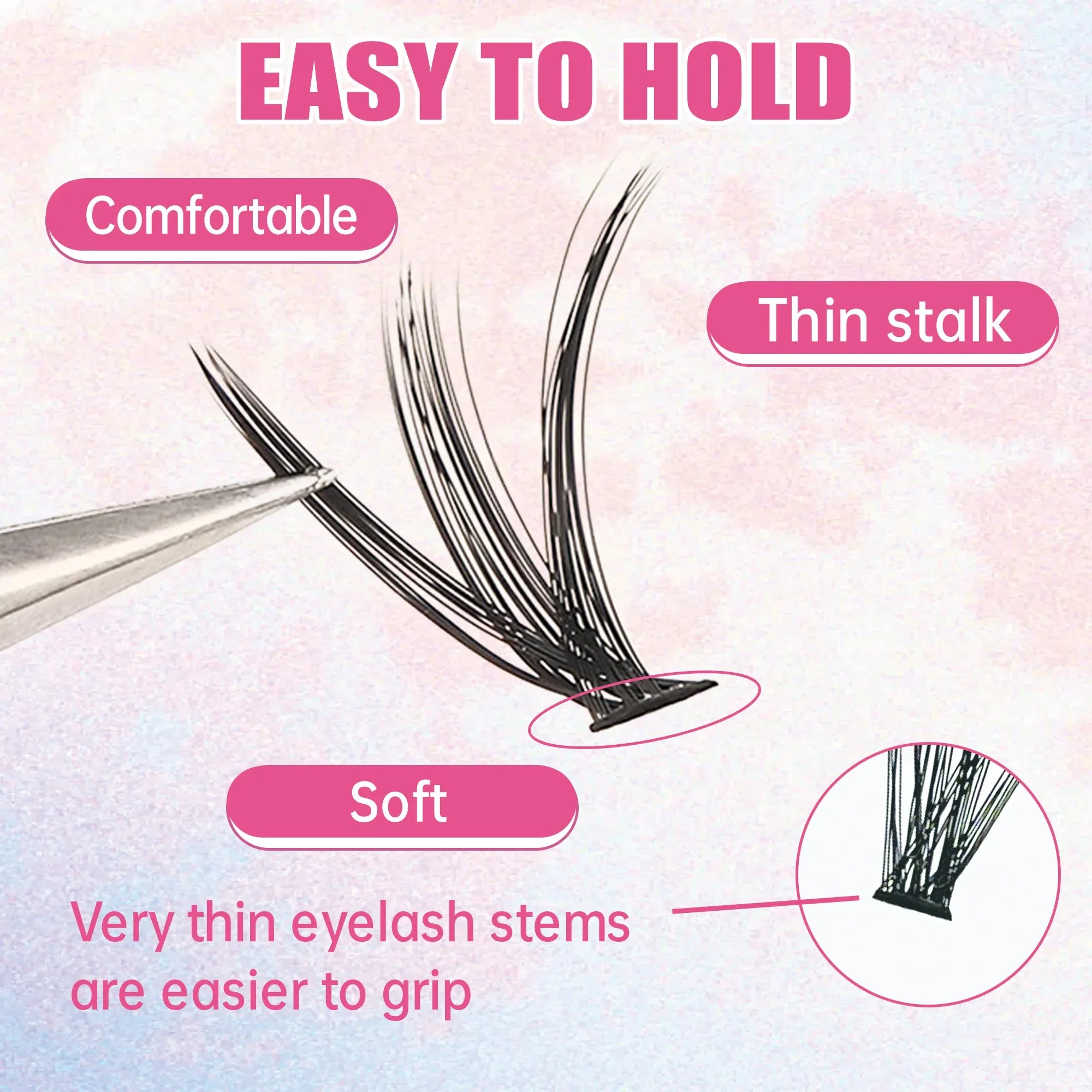DIY Eyelash Extension Kit 200PCS Clusters with Glue & Tools – BeautyByOla