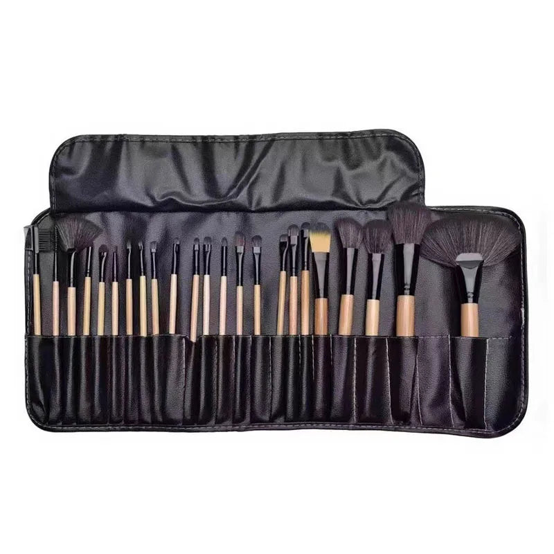 BeautyByOla – Makeup Brush Set with Free Gift Bag & Sponge, Cosmetic Brushes for Eyebrow, Foundation & Eyeshadow