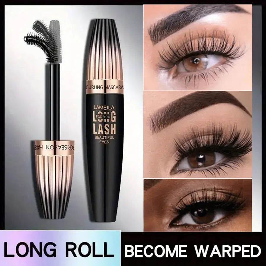Waterproof 4D Mascara Thick Long Curling Smudge-Proof Makeup – BeautyByOla