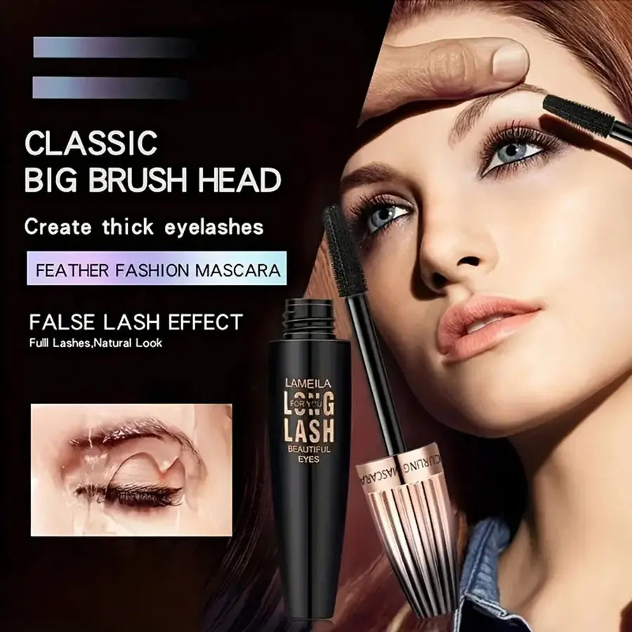 Waterproof 4D Mascara Thick Long Curling Smudge-Proof Makeup – BeautyByOla