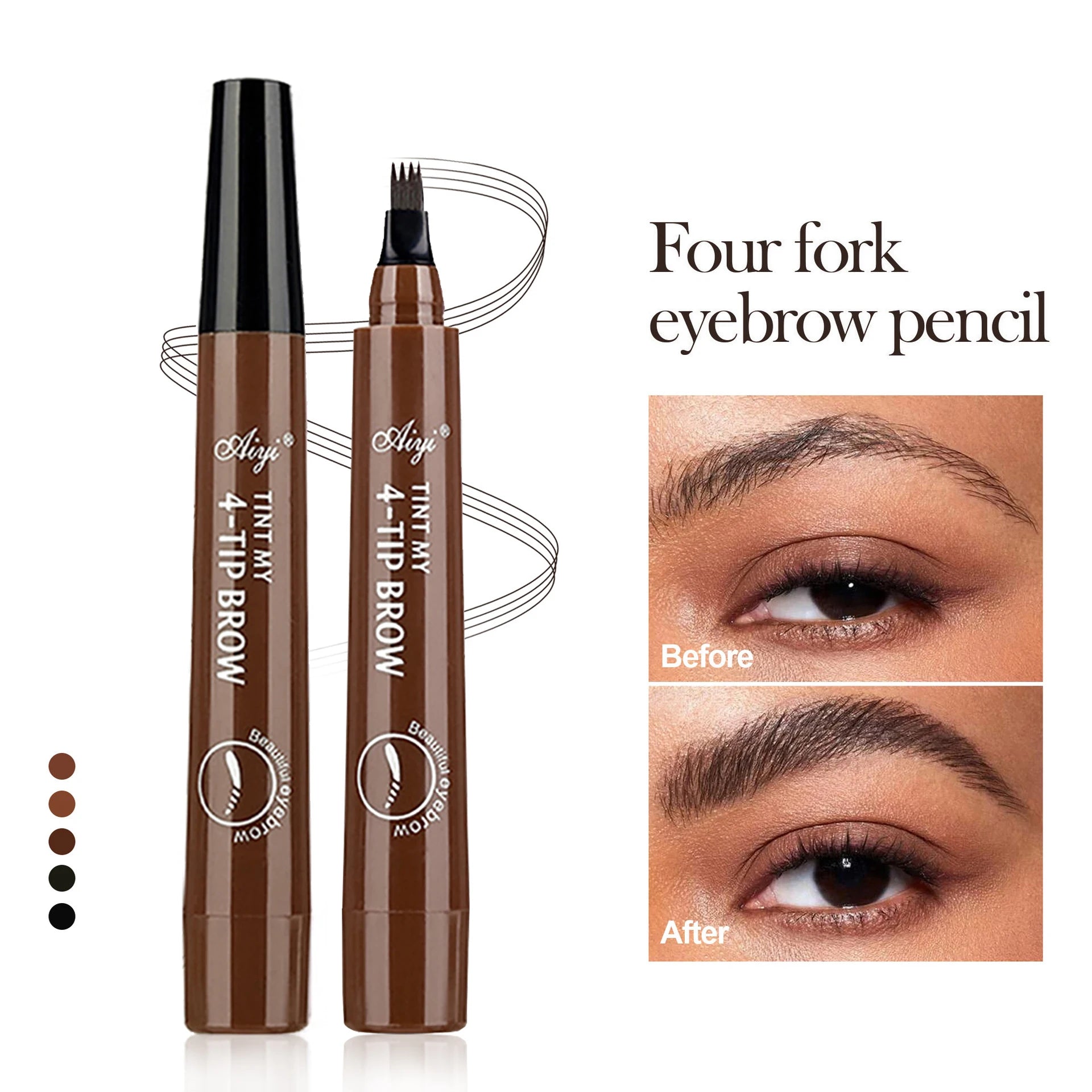 Four-Pronged Long-Lasting Waterproof Eyebrow Pencil – BeautyByOla