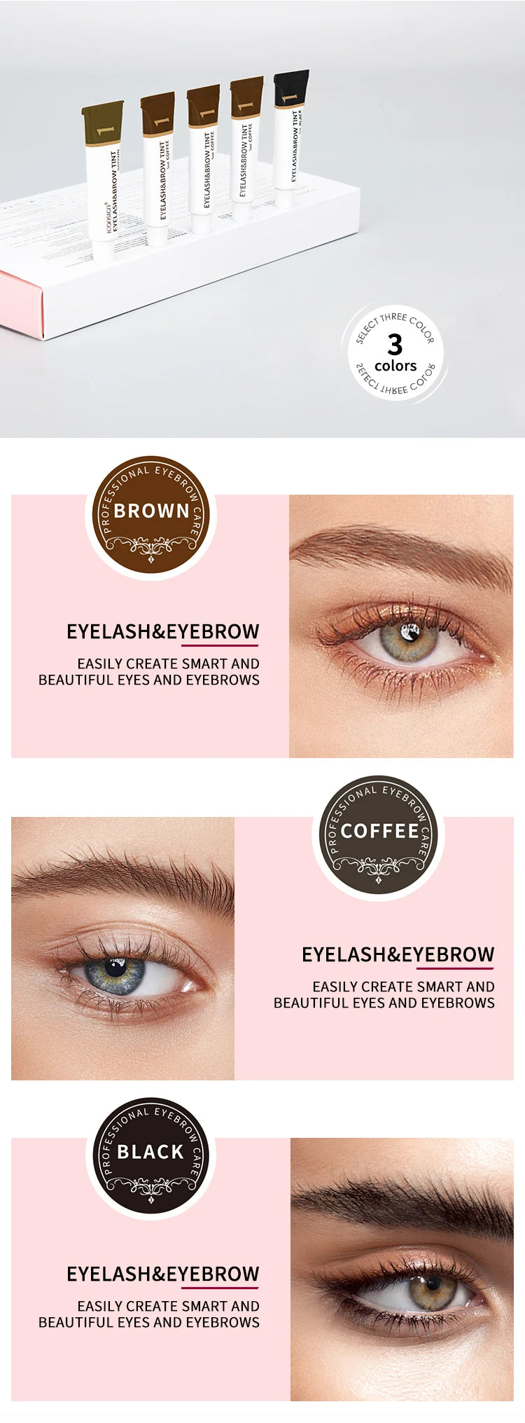 ICONSIGN Eyelash & Eyebrow Tint Kit Brow Enhancer – BeautyByOla