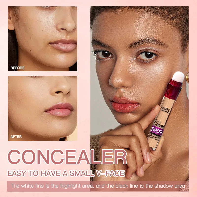 USHAS 12-Color Liquid Concealer with Rotating Sponge Head – BeautyByOla