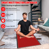 BeautyByOla – Full Body Red Light Mat 71"x31", 1280 LEDs Near-Infrared 660nm & 850nm Pad for Pain Relief