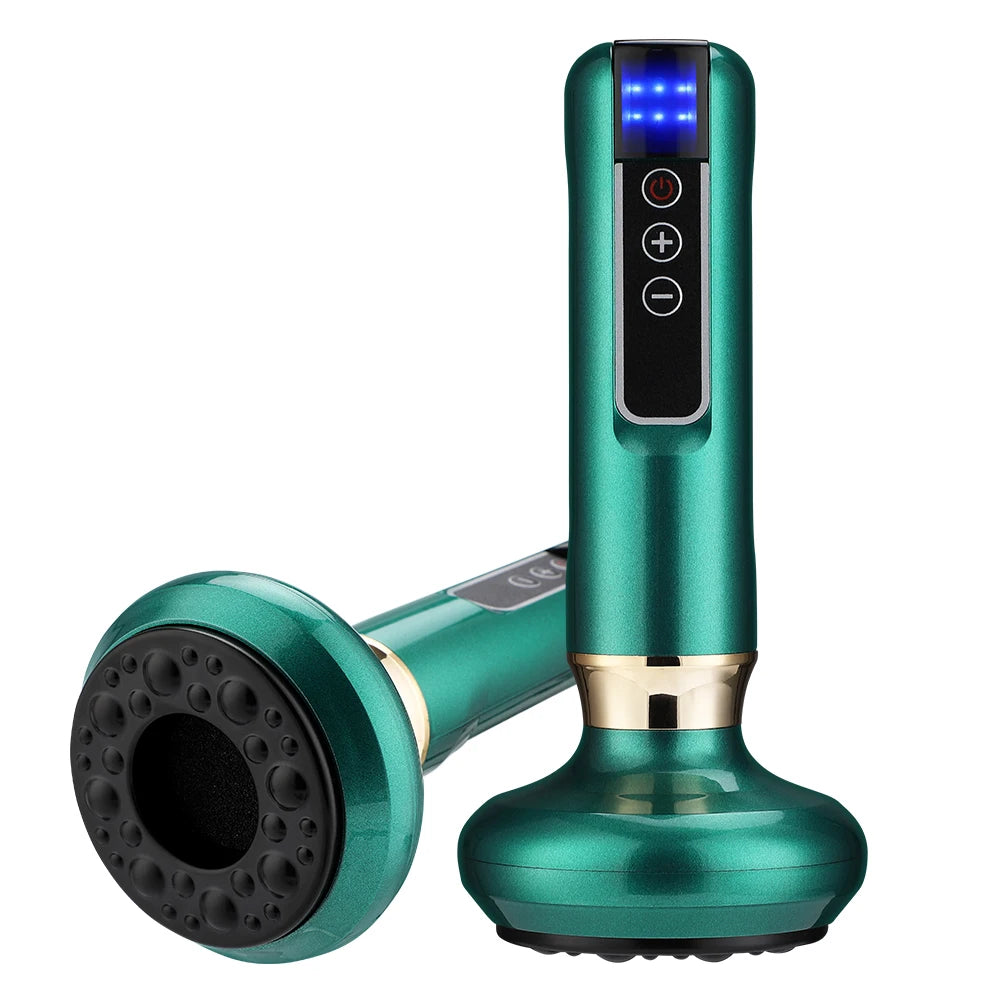 BeautyByOla – Intelligent Cupping Massager, 12/6 Levels Negative Pressure with Infrared Heating & Wireless Scraping Therapy Device