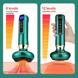 BeautyByOla – Intelligent Cupping Massager, 12/6 Levels Negative Pressure with Infrared Heating & Wireless Scraping Therapy Device