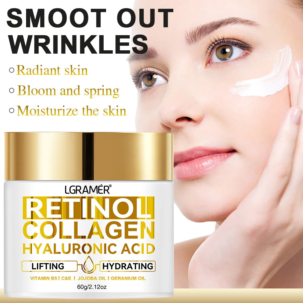 BeautyByOla – Retinol Face Cream, Moisturizing Anti-Wrinkle Collagen & Hyaluronic Acid Skincare for Women & Men