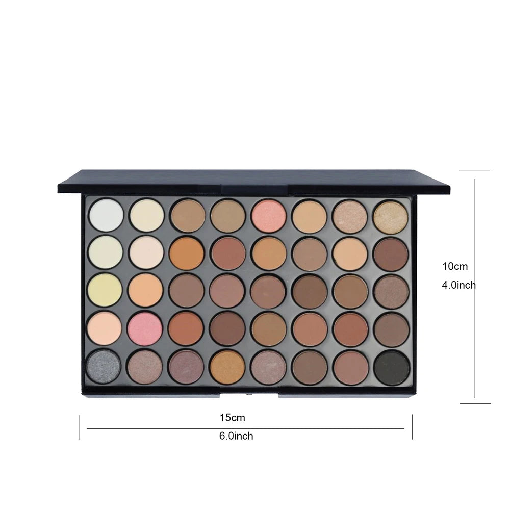 POPFEEL 40-Color Eyeshadow Palette Long-Lasting Brown & Pink – BeautyByOla