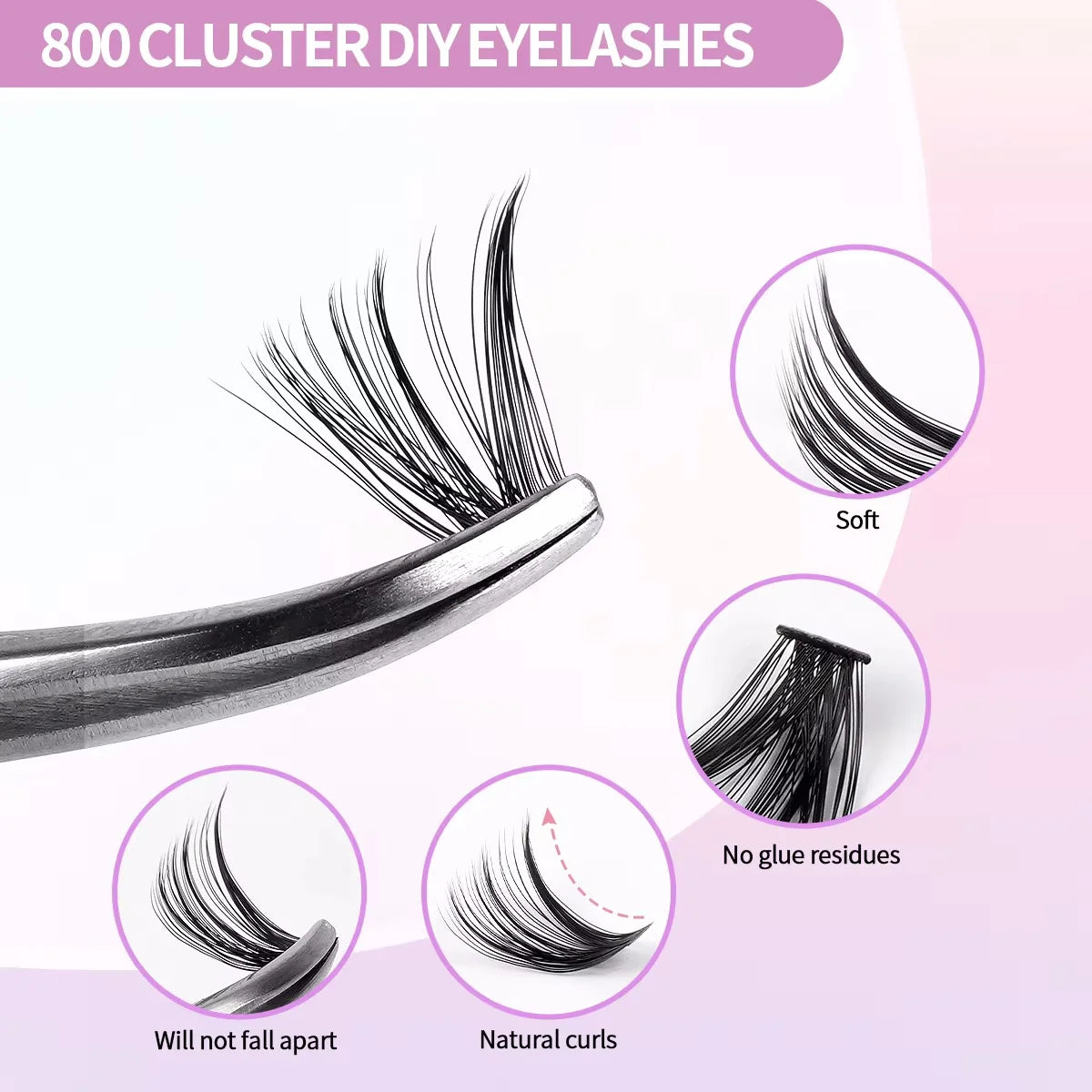 MJ 640pcs Individual Eyelash Extensions Clusters DIY – BeautyByOla