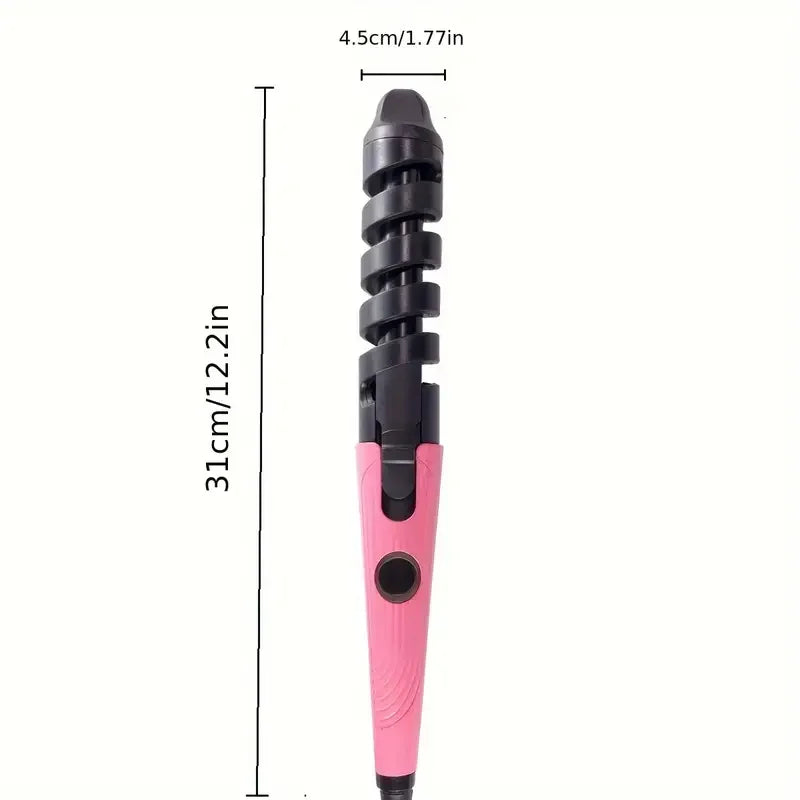 BeautyByOla – Portable Spiral Anti-Scald Curling Iron, Electric Hair Curler Wand, Ideal Gift for Women