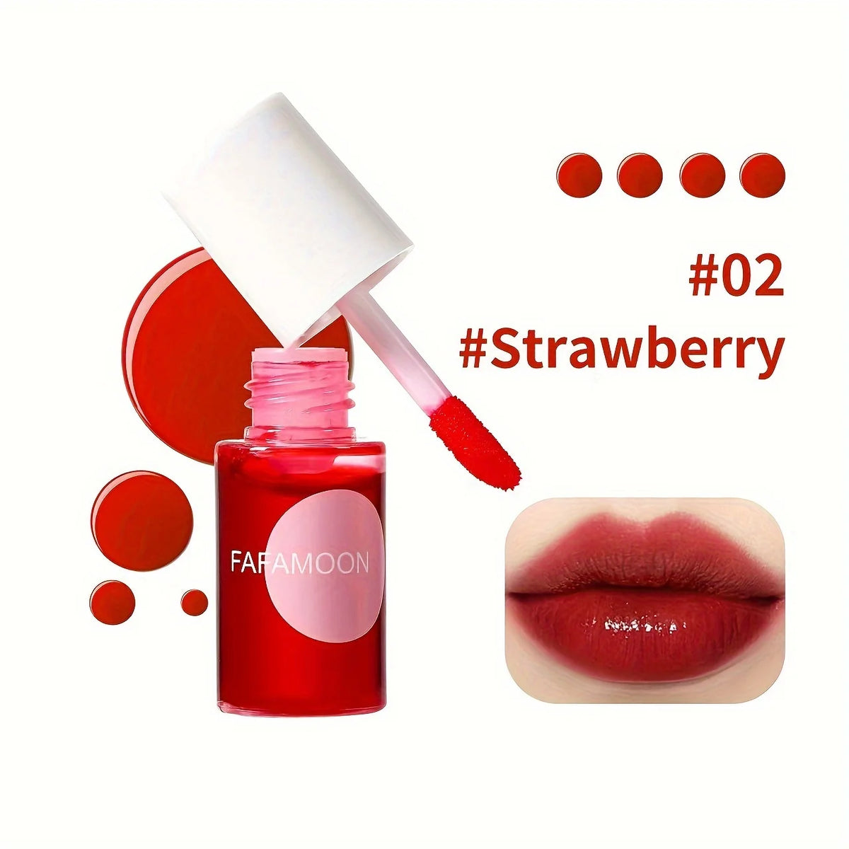 4-Color Fruity Lip Tint Waterproof Moisturizing Liquid Lipstick – BeautyByOla