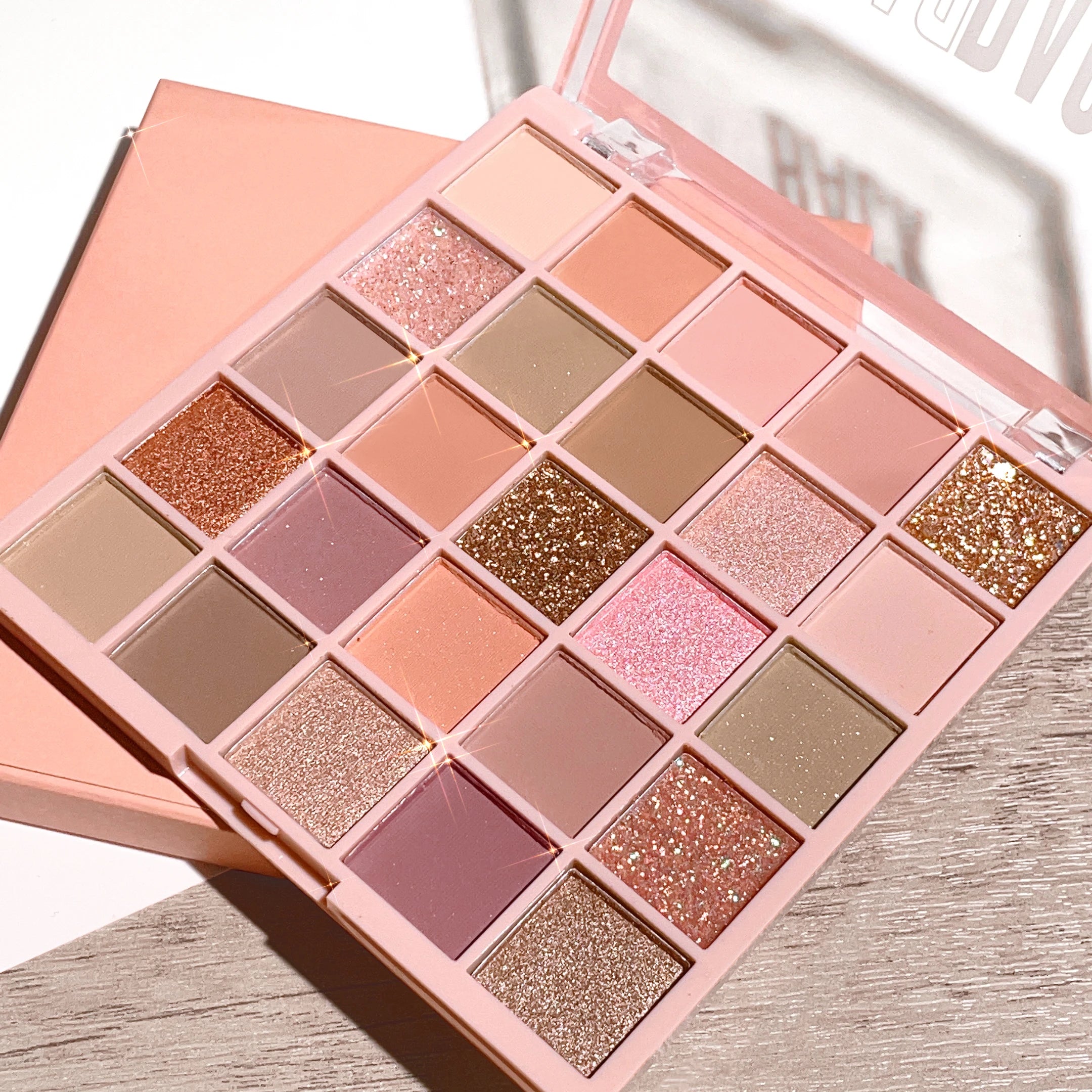 25-Color Eyeshadow Palette Sparkling Powder Pearl Orange Brown – BeautyByOla