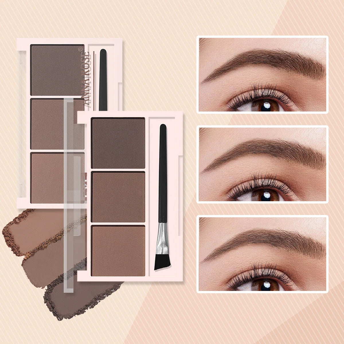 3-Color Eyebrow Powder Waterproof Long-Lasting Natural – BeautyByOla