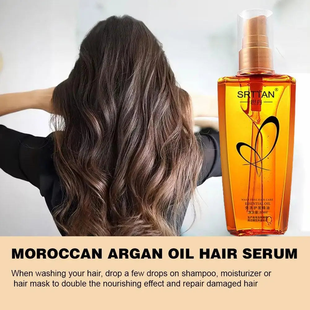 Moroccan Argan Hair Serum Lightweight Repair & Shine – BeautyByOla