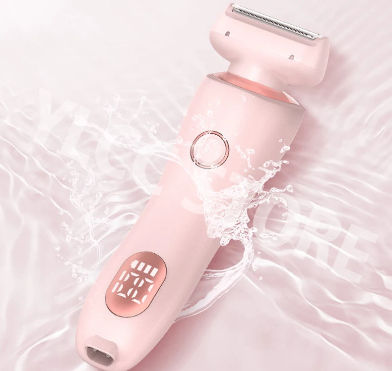 BeautyByOla – Electric Razor 2-in-1 for Women, Bikini & Face Trimmer, Hair Removal for Legs, Underarms & Body, IPX7 Waterproof